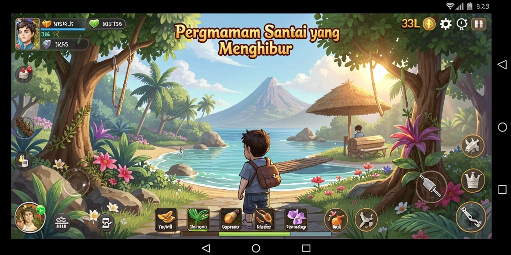 Screenshot gameplay 33L dengan tampilan yang cerah dan menarik.