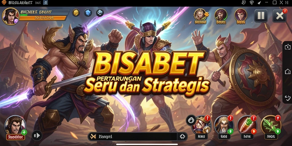 Screenshot BISABET menampilkan aksi pertarungan yang intens dan karakter unik.