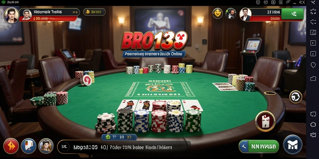 Tampilan gameplay Poker di BRO138 yang menegangkan dan mengasyikkan.