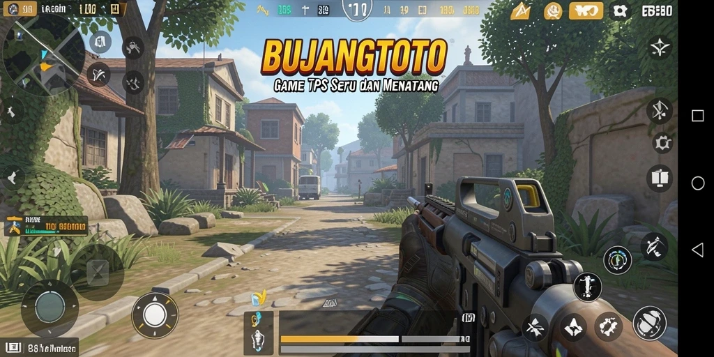 Tampilan gameplay seru dalam BUJANGTOTO dengan aksi tembak-menembak yang mendebarkan.