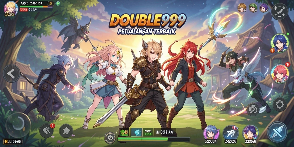 Tampilan menakjubkan dari gameplay DOUBLE999 yang penuh aksi.