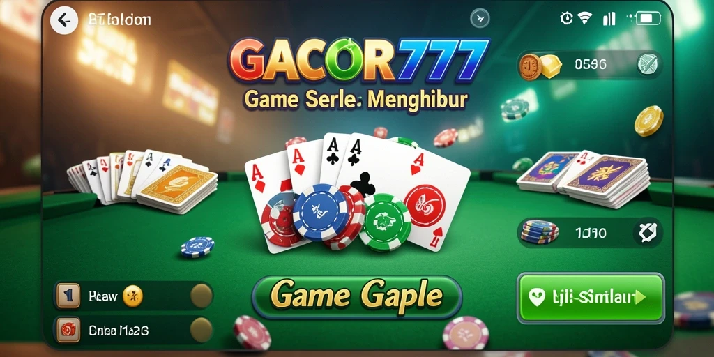 Menampilkan gameplay seru dari GACOR777 dalam permainan Gaple.