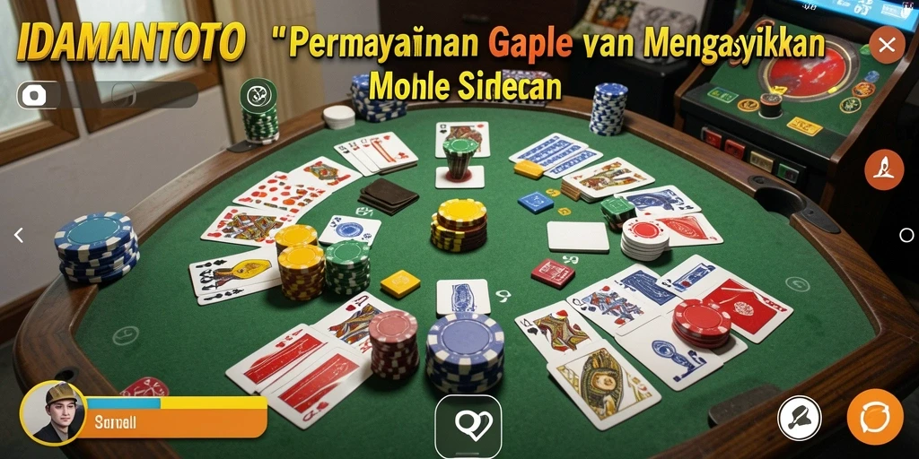 Screenshot utama IDAMANTOTO menampilkan gameplay Gaple yang menarik dan interaktif.