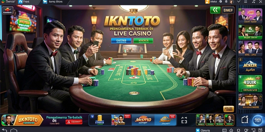 Menampilkan dealer profesional dan permainan Live Casino yang menarik.