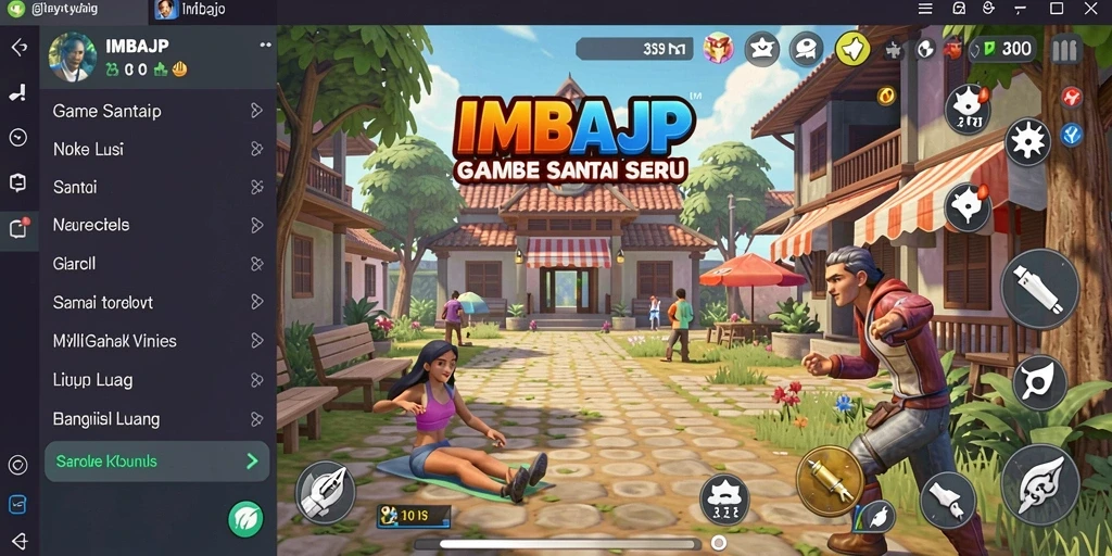 Tampilan gameplay IMBAJP yang cerah dan menarik perhatian.