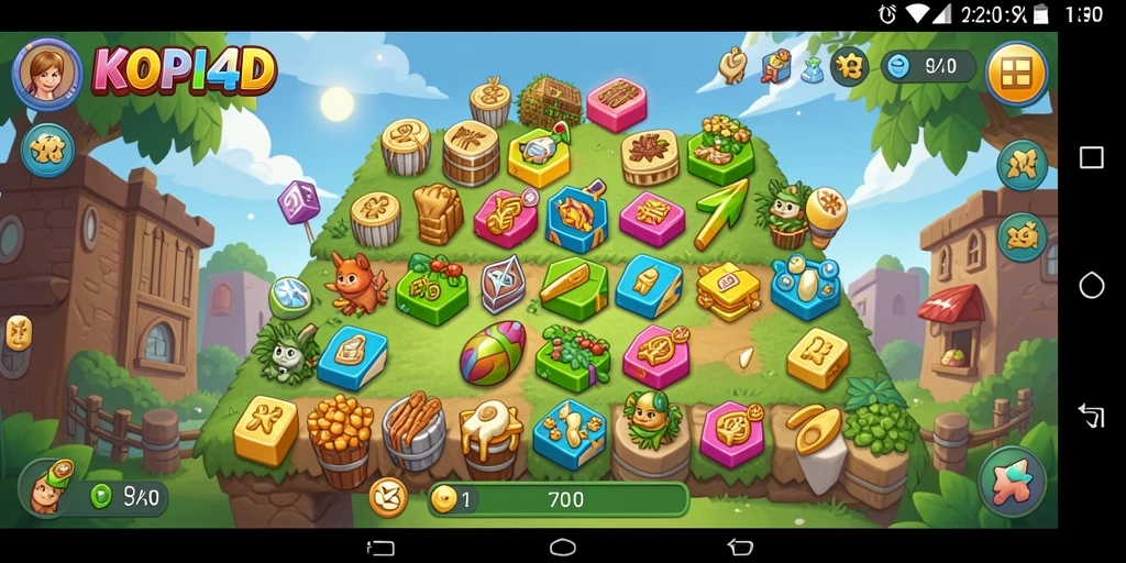 Tampilan gameplay KOPI4D yang menantang dan penuh warna.