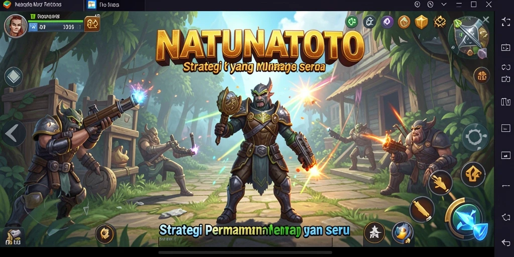 Screenshot menunjukkan pertempuran strategis yang intens di NATUNATOTO.