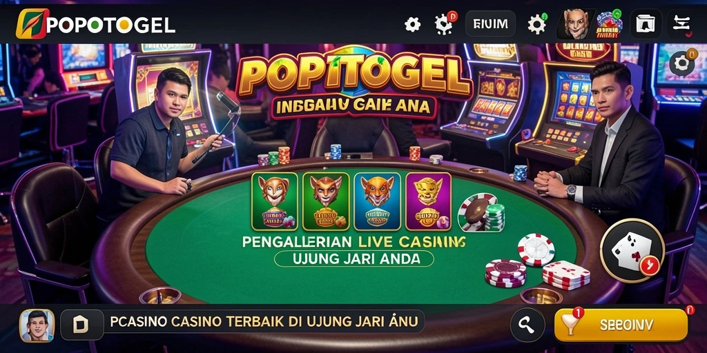 Screenshot gameplay Live Casino POPOTOGEL yang mendebarkan.