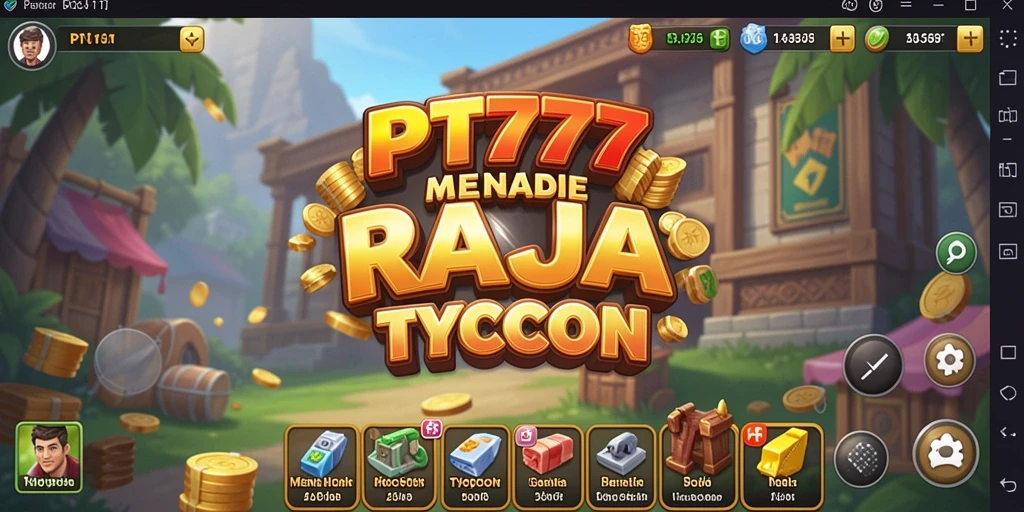 Screenshot utama PT777 menampilkan gameplay Tycoon yang seru dan interaktif.