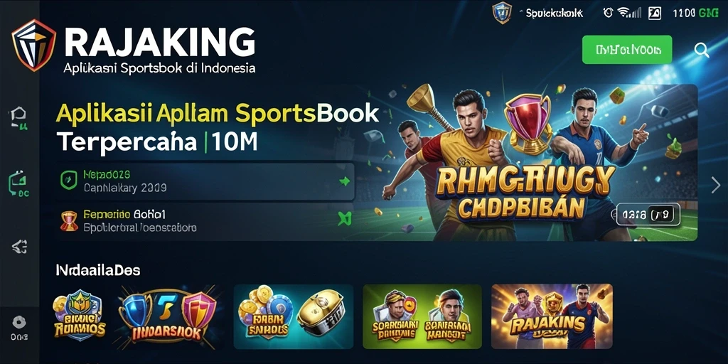 Tampilan antarmuka RAJAKING yang menarik dan mudah digunakan untuk taruhan olahraga.
