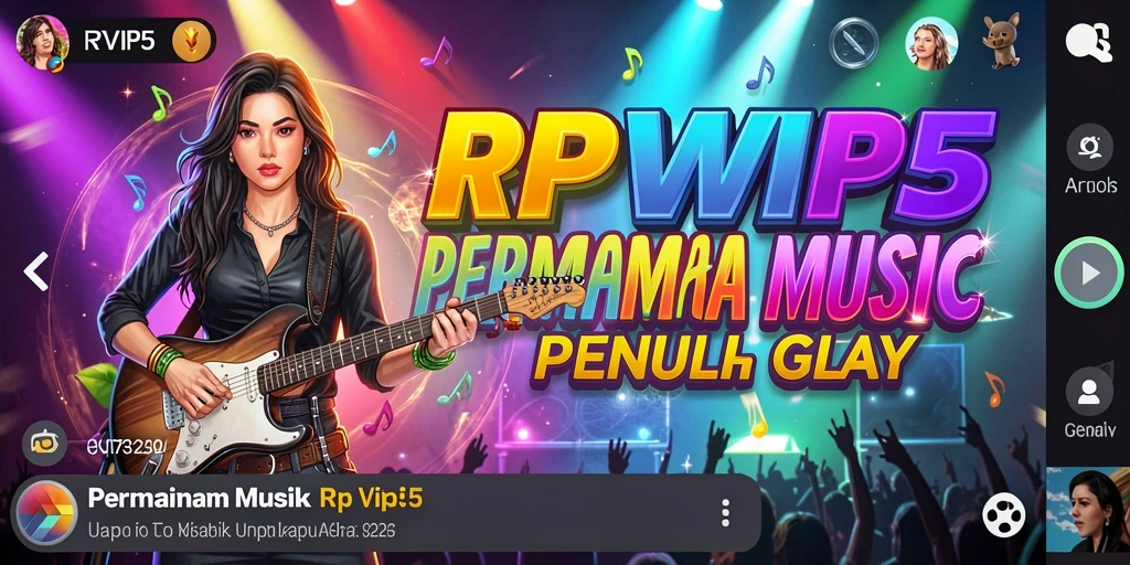 Gambaran gameplay RPVIP5 yang menampilkan interaksi musik yang seru.