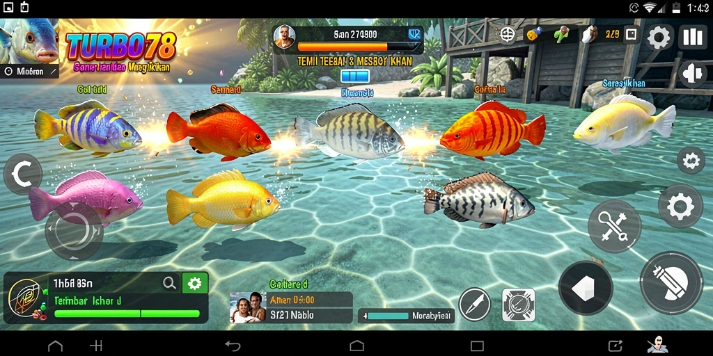 Screenshot utama TURBO78 menampilkan gameplay Tembak Ikan yang mendebarkan.