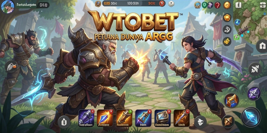 Screenshot <strong>WTOBET</strong> menampilkan aksi pertempuran epik dalam dunia ARPG.